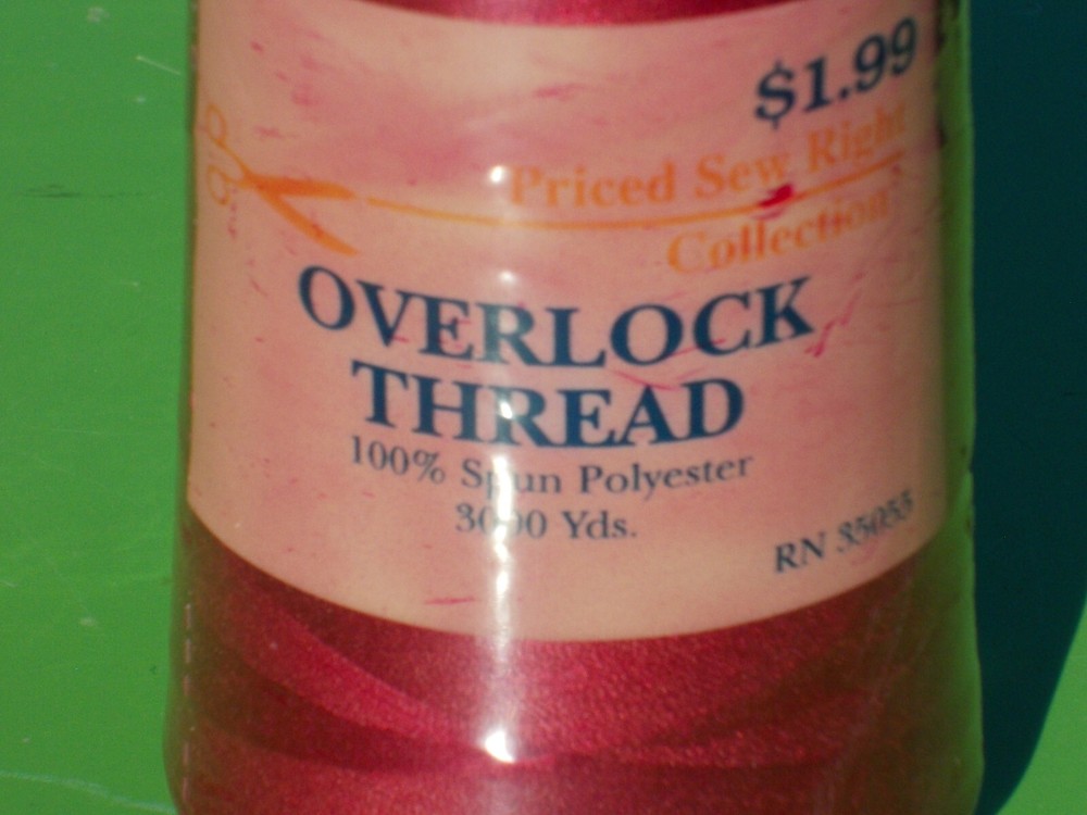 OVERLOCK THREAD SPOOL 100% SPUN POLYESTER 3000 YDS PRICED SEW RIGHT