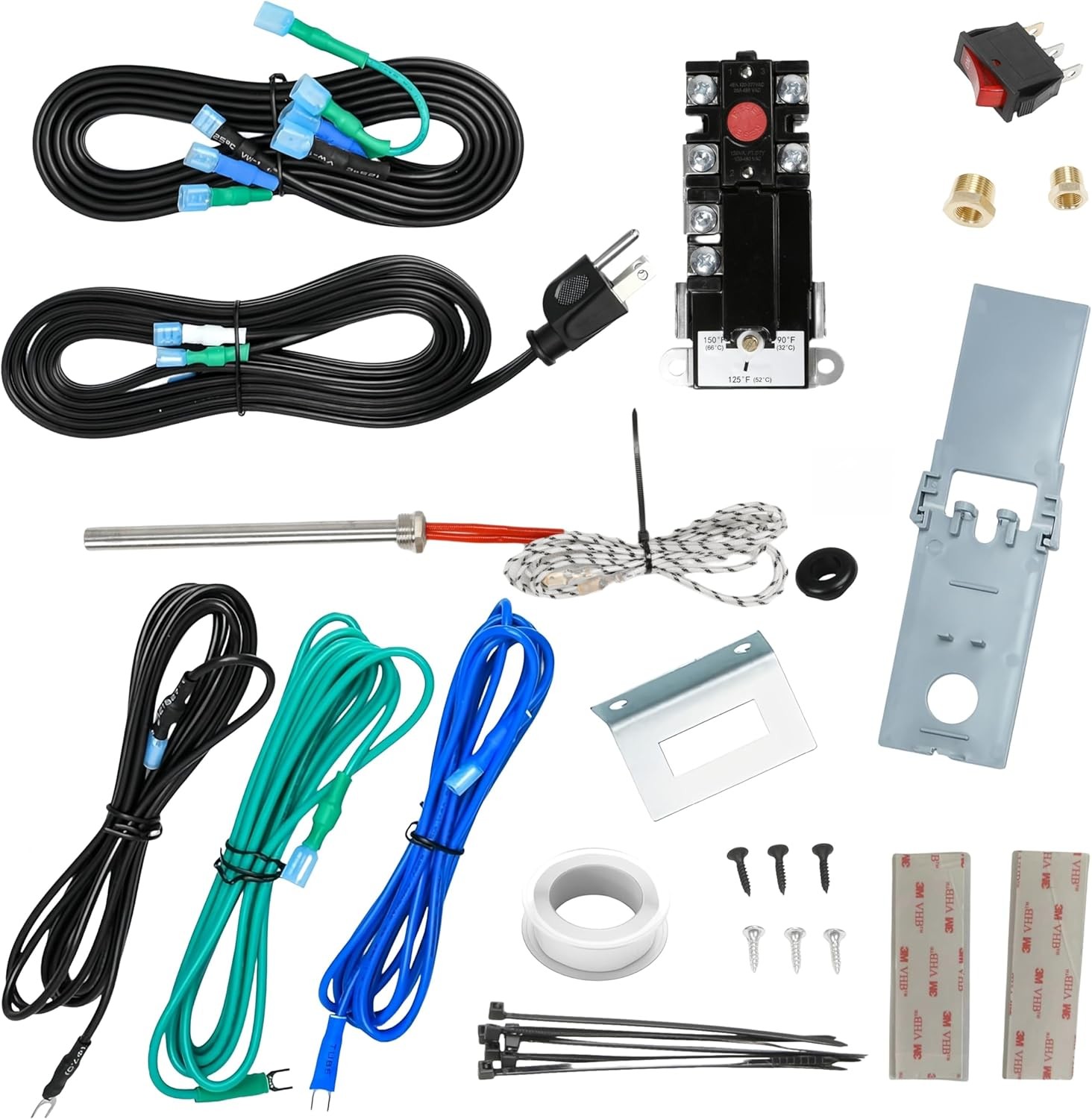 RV Water Heater Electric Conversion,6Gal,Converts LP Gas Water Heater to 120V El