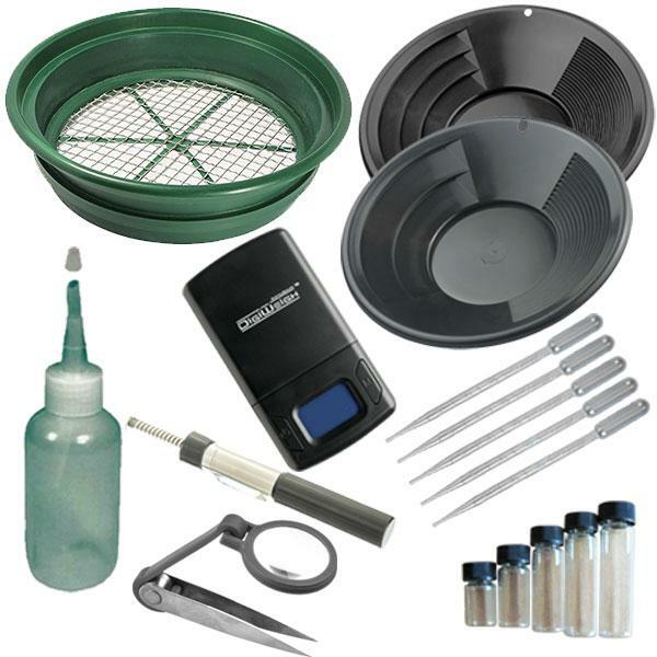 17pc Black 1/2"  Large Gold Classifier Screen & Gold Pan Panning Kit