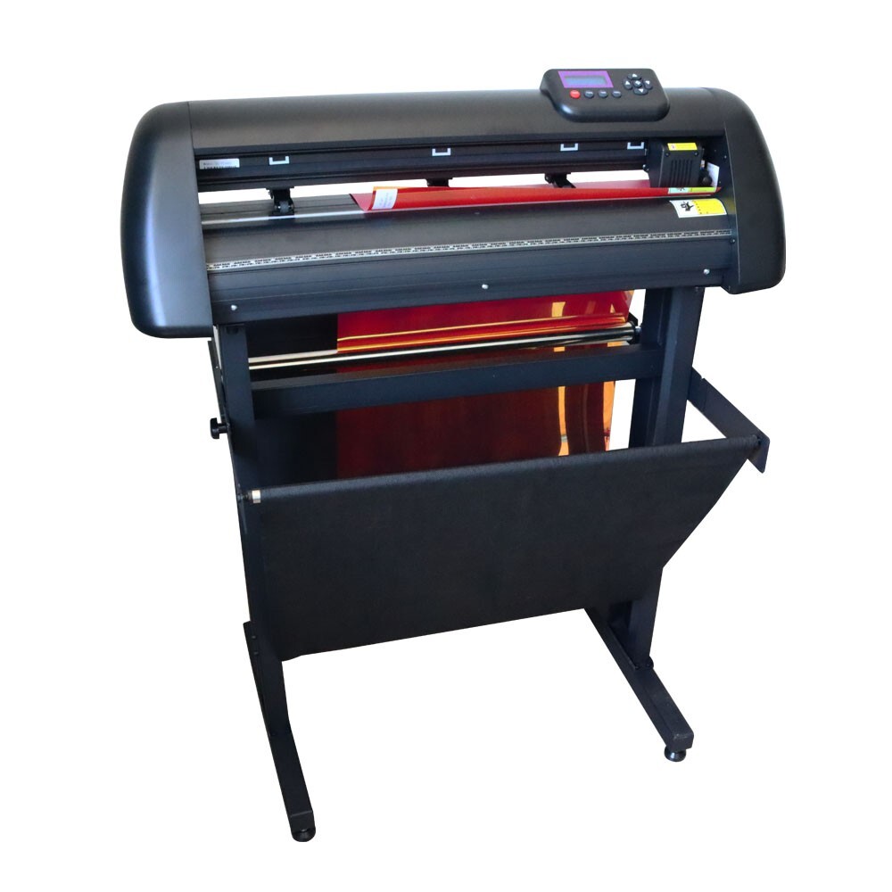Vinyl Cutter Machine, 24 in Max Paper Feed Cutting Plotter with Automatic Edge I