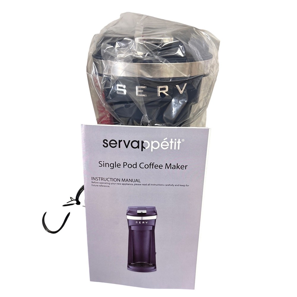 Servappetit Single Serv Pod Coffee Maker Navy K-Cup Compatible 15oz Capacity