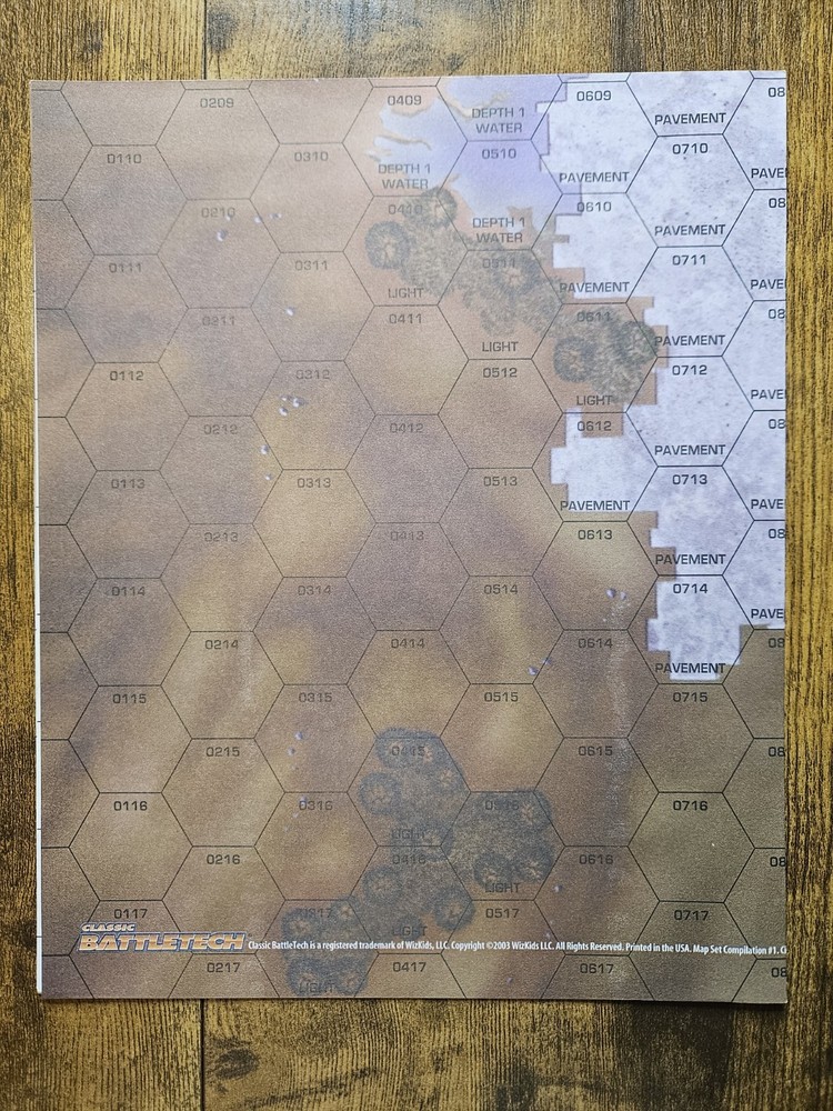 Classic Battletech 2003 Map Set Compilation #1 - 22 Total Maps (Missing Two) VG