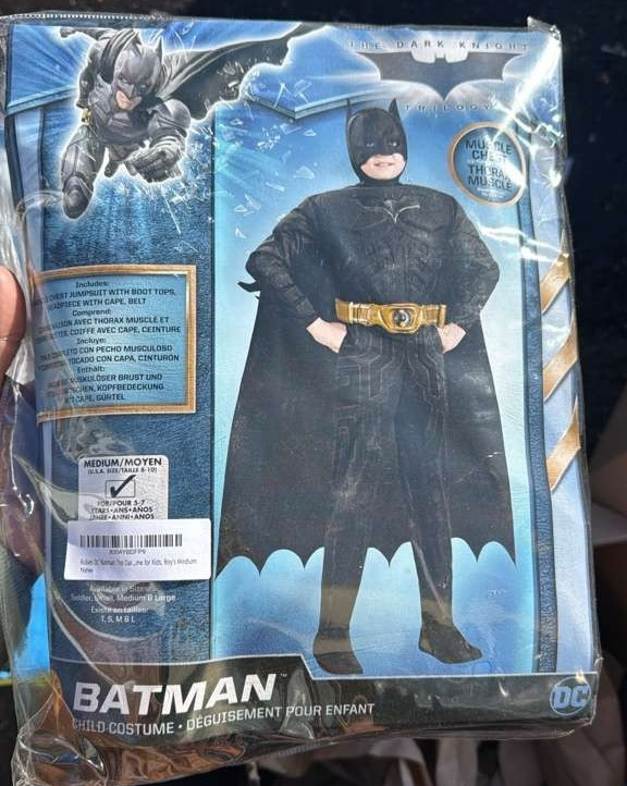 DC Batman Muscle Chest Costume Child Small (4-6) Halloween