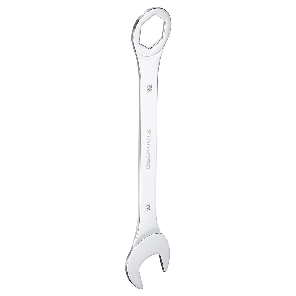 Thin Combination Wrench 32mm 6-Point Chrome Plated Steel Silver
