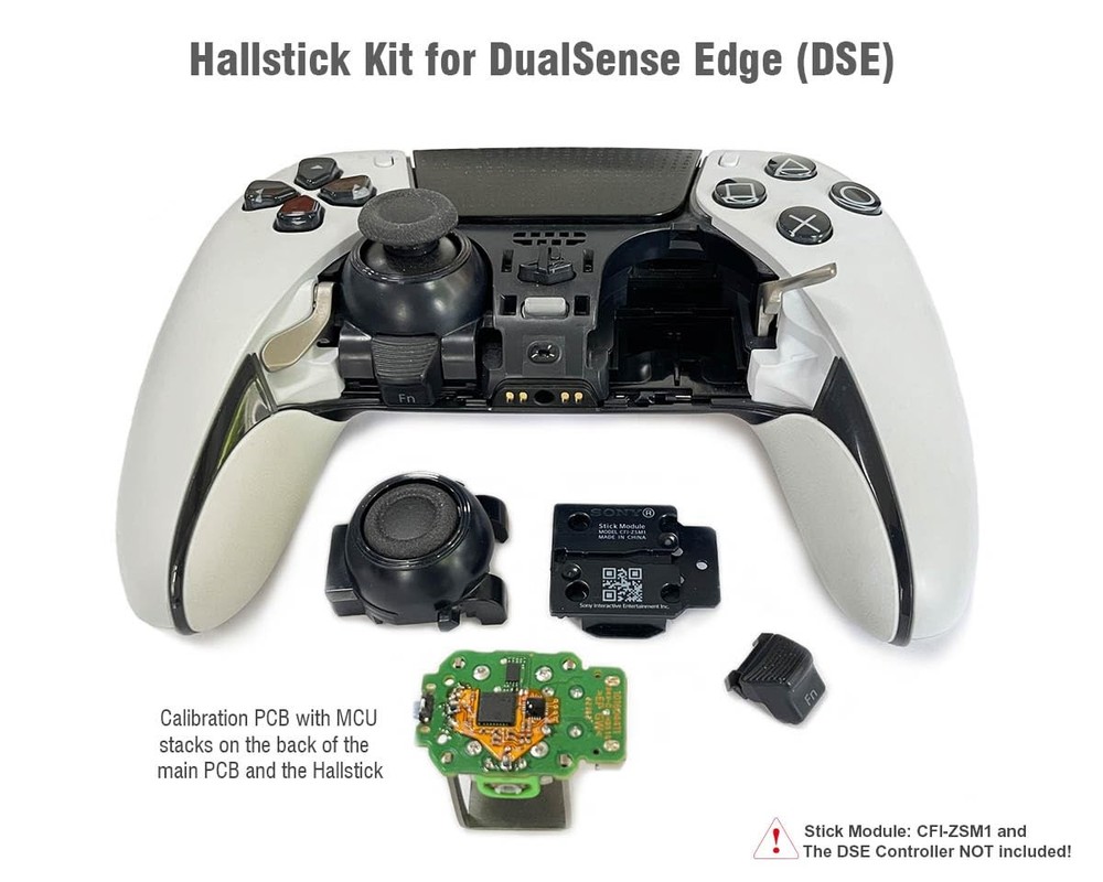 Hall Joystick Kit for DualSense Edge PS5 Controller, 2X Hall Effect Control S...