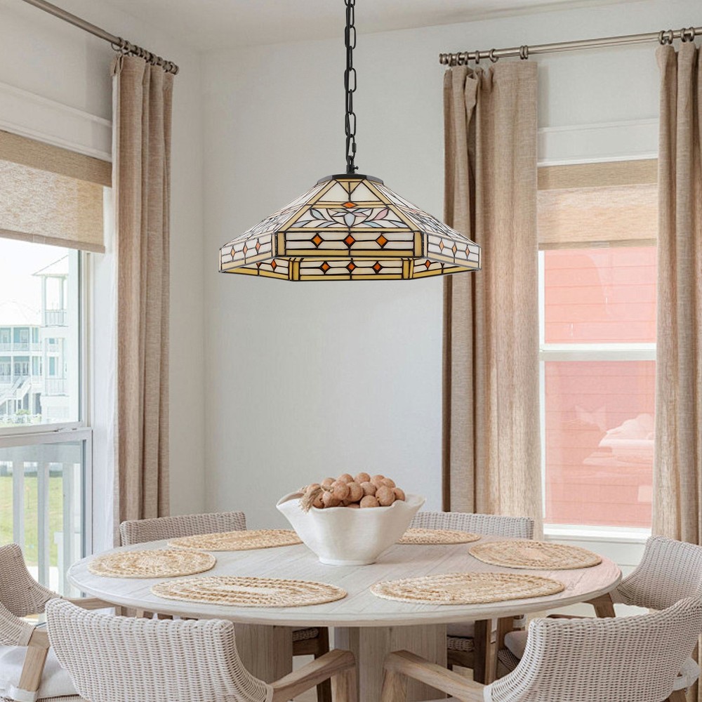 Elegant 2-Light Adjustable Pendant Light - Iron & Glass, Ceiling Mount