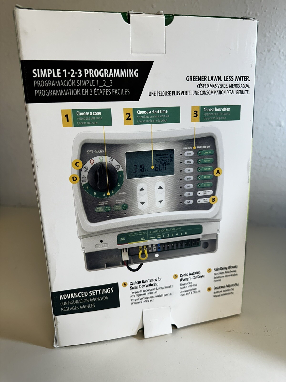 RAIN BIRD INDOOR IRRIGATION TIMER MODEL #SST-600IN