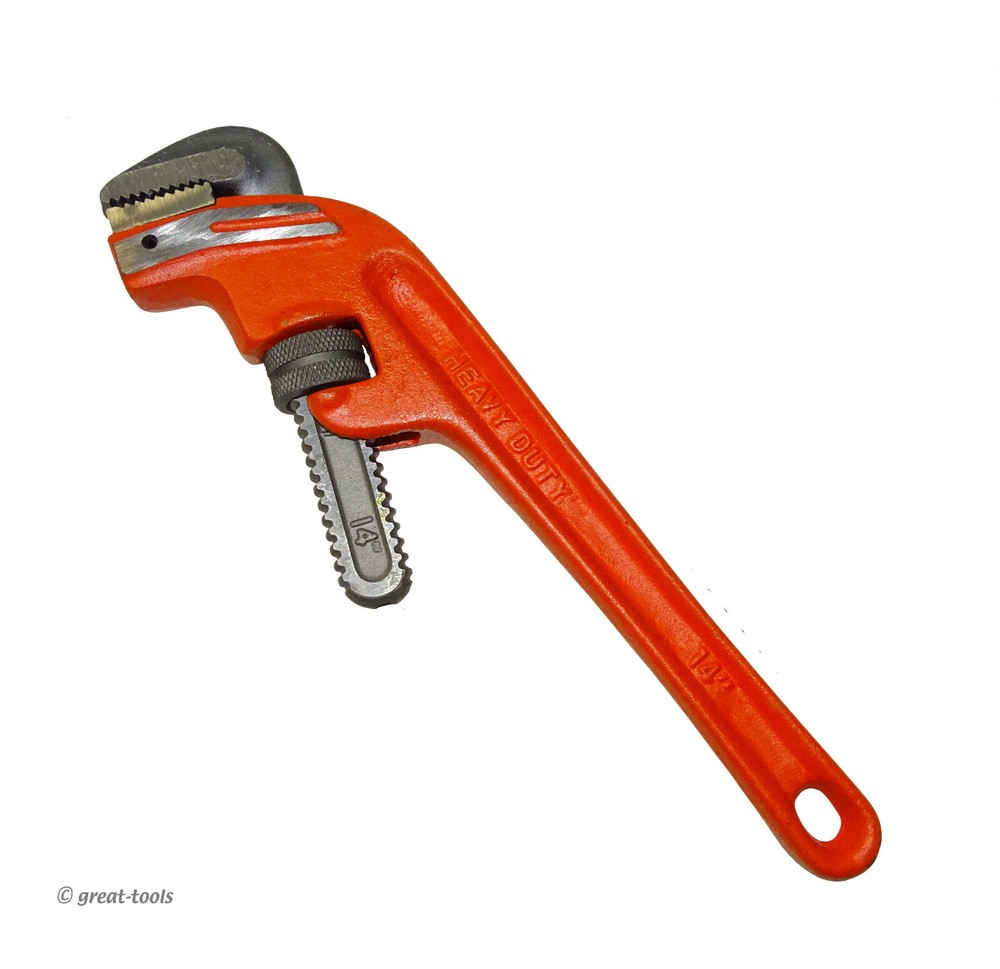 14" ANGLE HEAD PIPE WRENCH – plumbers wrenches – plumbing tool – hand tools