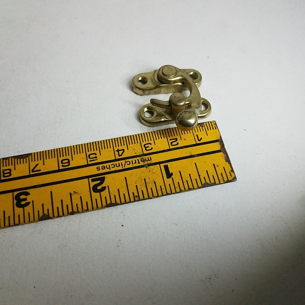 Latch And Hinge Set For Box Lid Brass