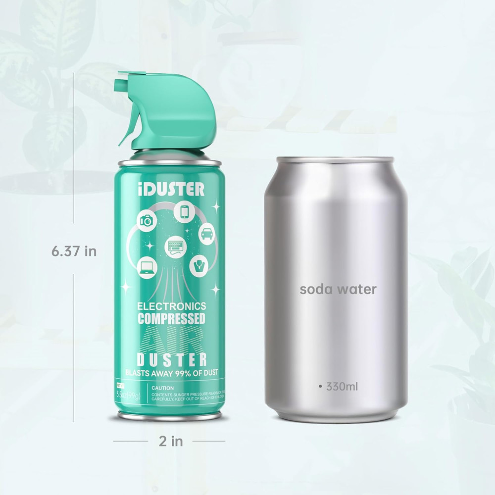 Compressed Canned Air Duster for Computer - Disposable Electronic Keyboard Clean