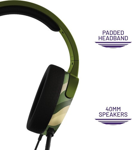 PC Accessory: Wired Headset - 4Gamers C6-100 WAVE - Forest Camo: Compatible with