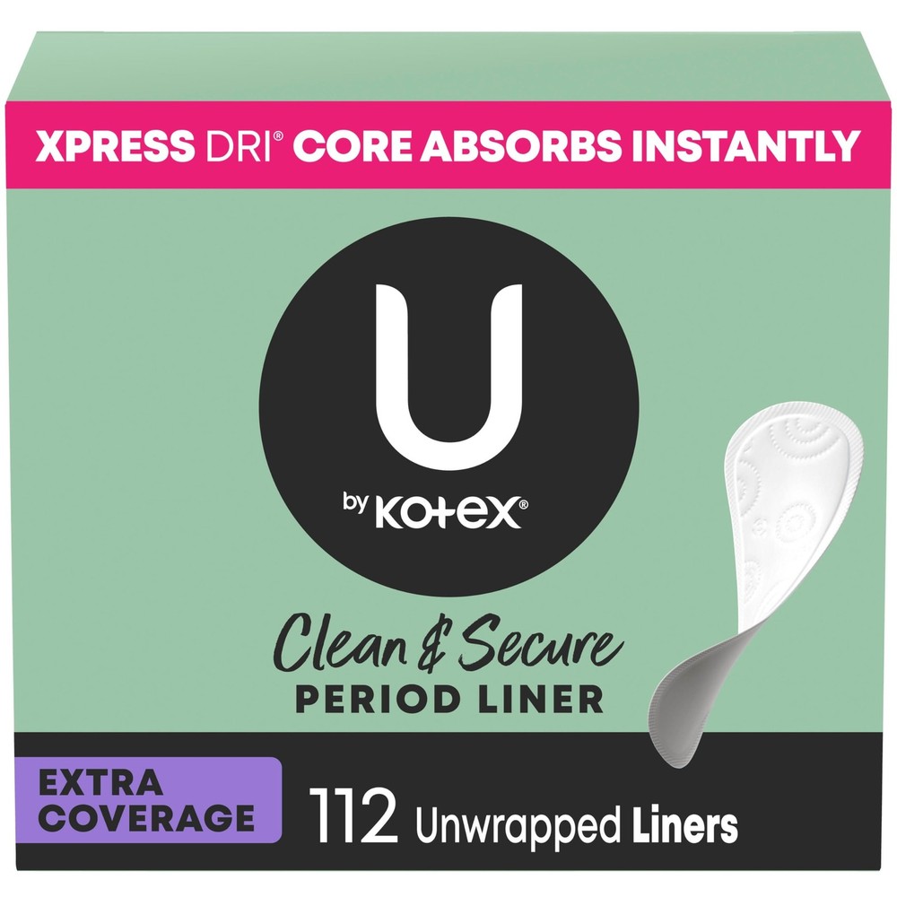 U by Kotex Panty Liners, Clean & Secure, Light Extra Coverage, White