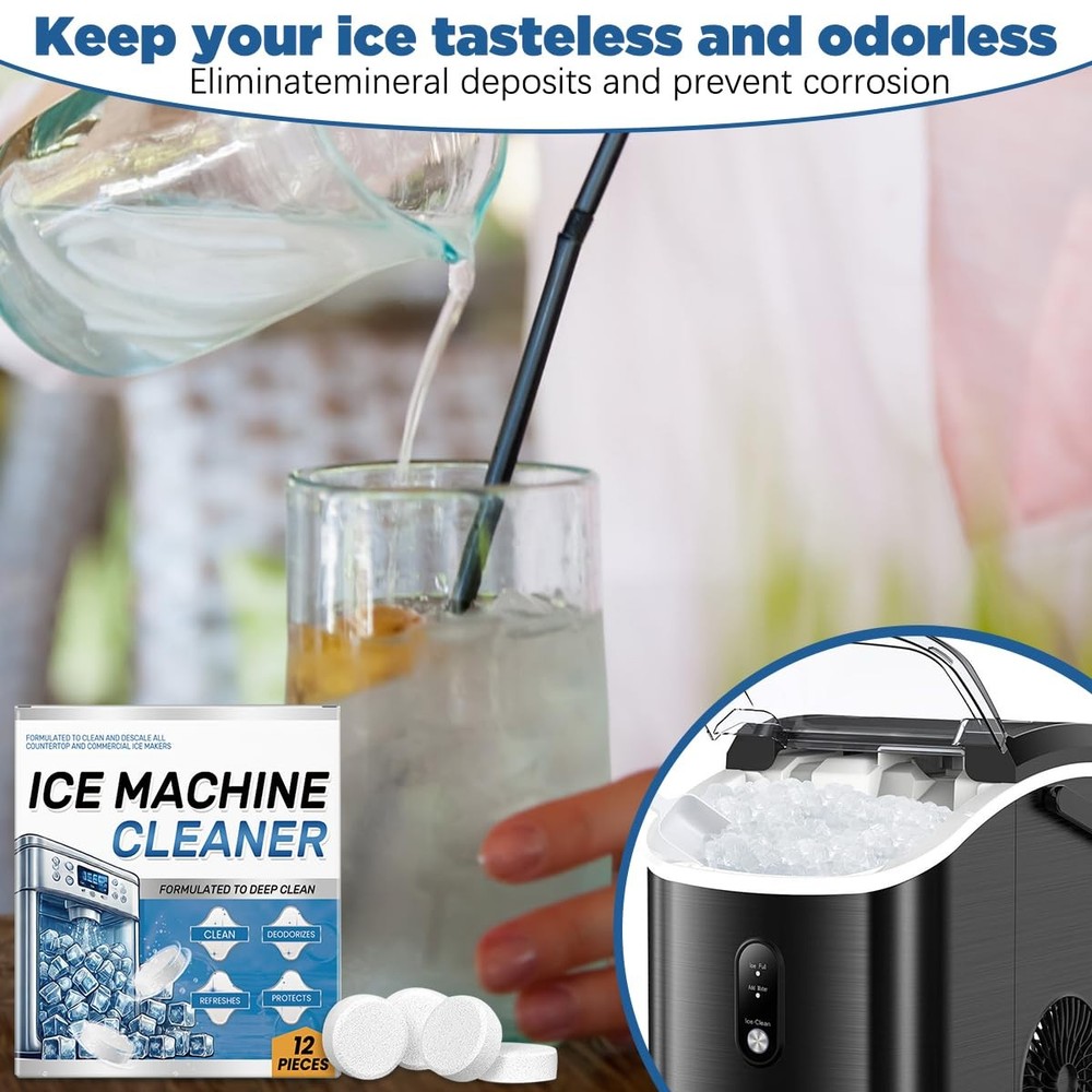 Ice Machine Cleaner Maker Descaler - 24 Clean Tablets for Machine,...