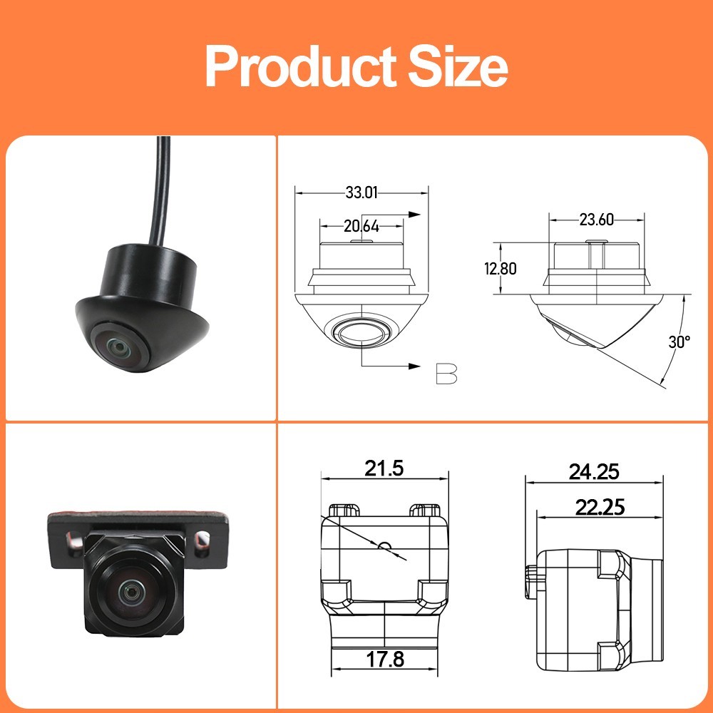 3D Multi-View System Host Blind Spot Backup View Camera Collision Warning