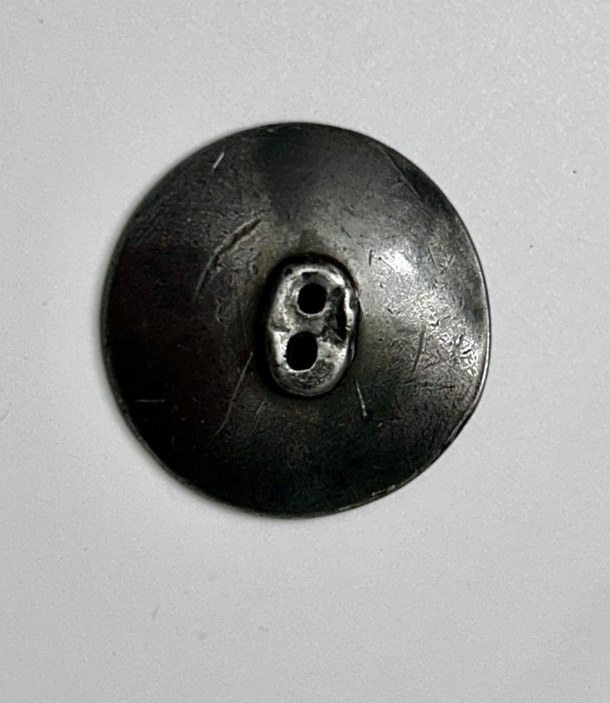 Unusual Medium Metal Frog on a Toadstool Button #457