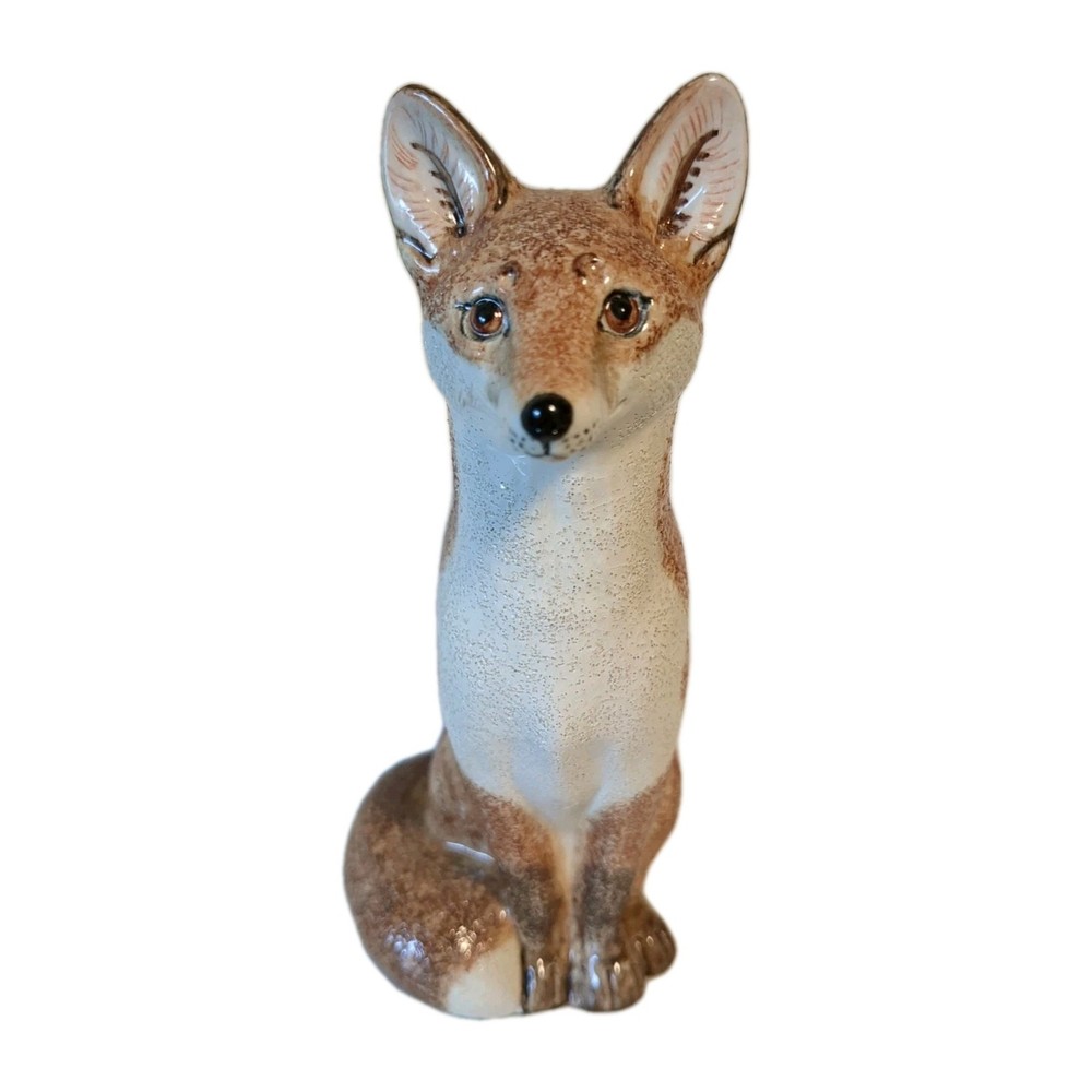 Miranda C. Smith Signed Ceramic Fox Figurine Made In England