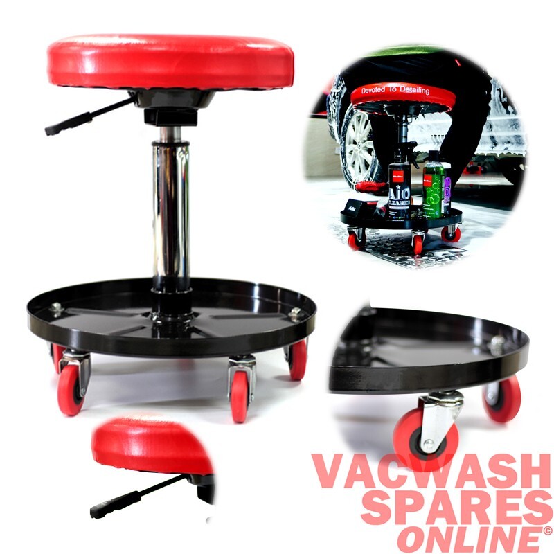 MAXSHINE DETAILING STOOL -FULLY ADJUSTABLE - STORAGE -VALETING STOOL WITH WHEELS