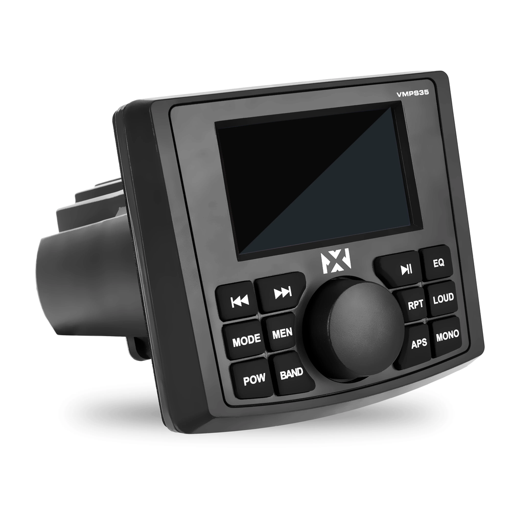 NVX VMPS35 Marine Gauge Mount Multimedia Receiver with Bluetooth & Camera Input
