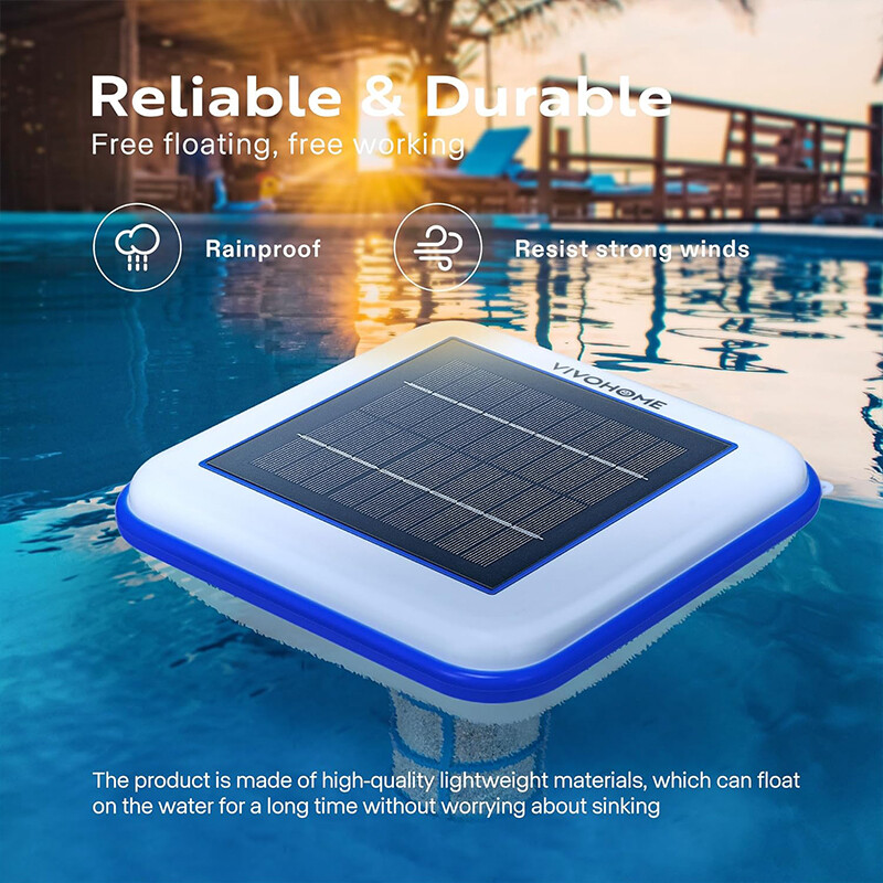 Solar powered Pool Ionizer Algae Killer Reduces Chlorine Covers Up to 35,000 Gal