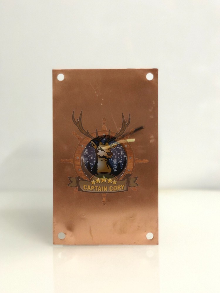 Refurbished Vintage Copper-Coated Double-Sided Post Mounted Citizen Wall Clock