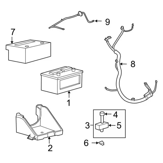 Genuine Ford Battery Hold Down 6F2Z10756A