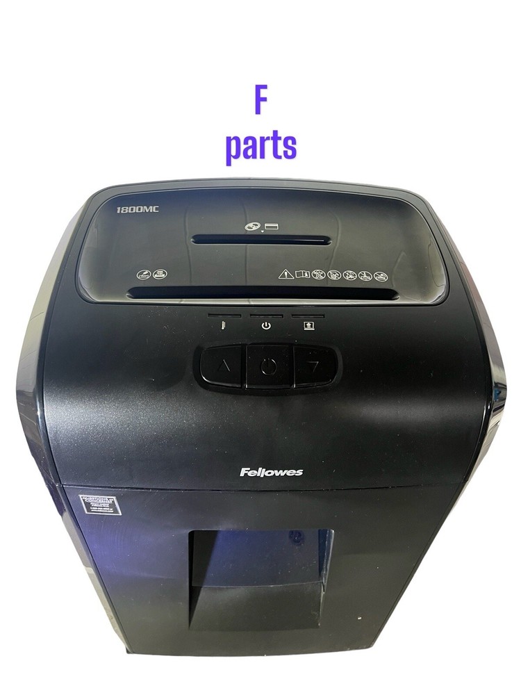Fellowes Microshred 1800MC 18-Sheet Micro-Cut Shredder Please Read