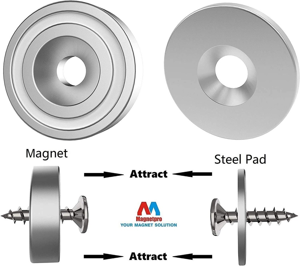 Versatile Neodymium Magnet Set - 25 LB Pull Force with Accessories Included