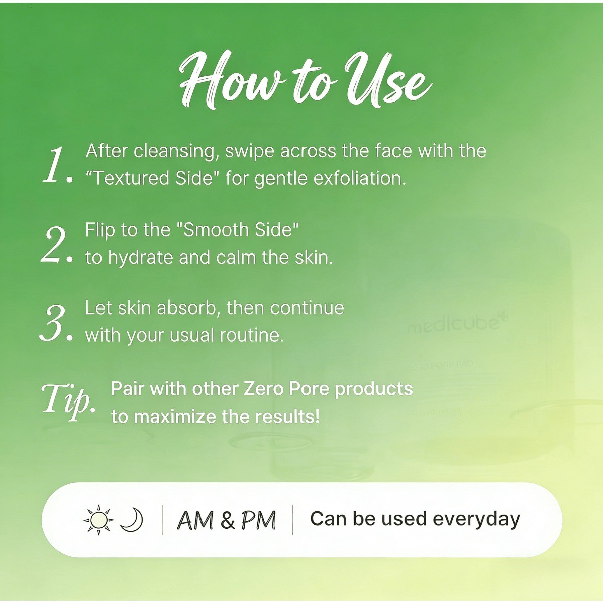 Dual-Action Pore Solution.MEDICUBE Zero Pore Pad for Firming & Refining