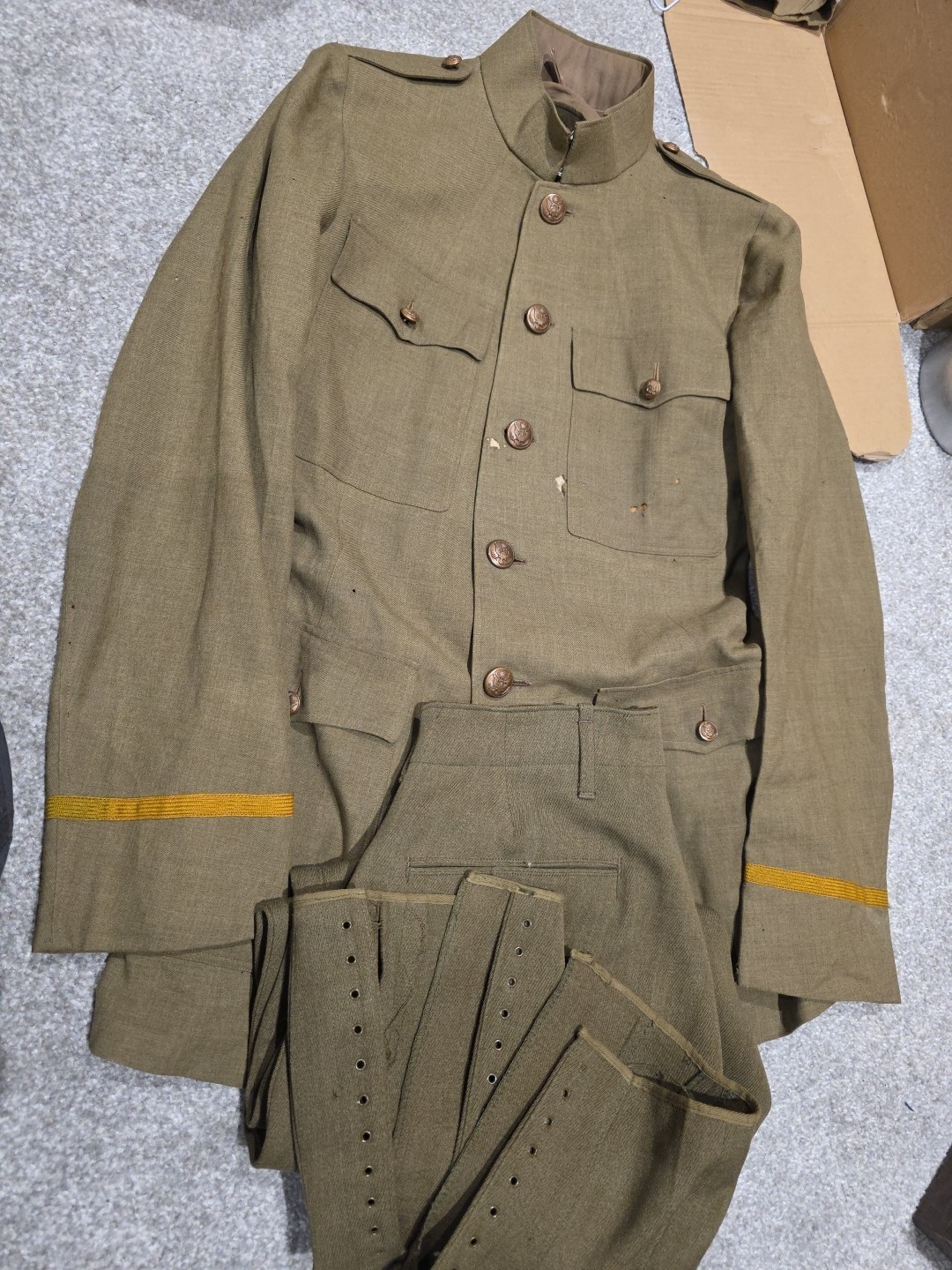 1922 US Army Officer Service Coat Lt L N Brutus Tailored Kahn Indianapolis Milit