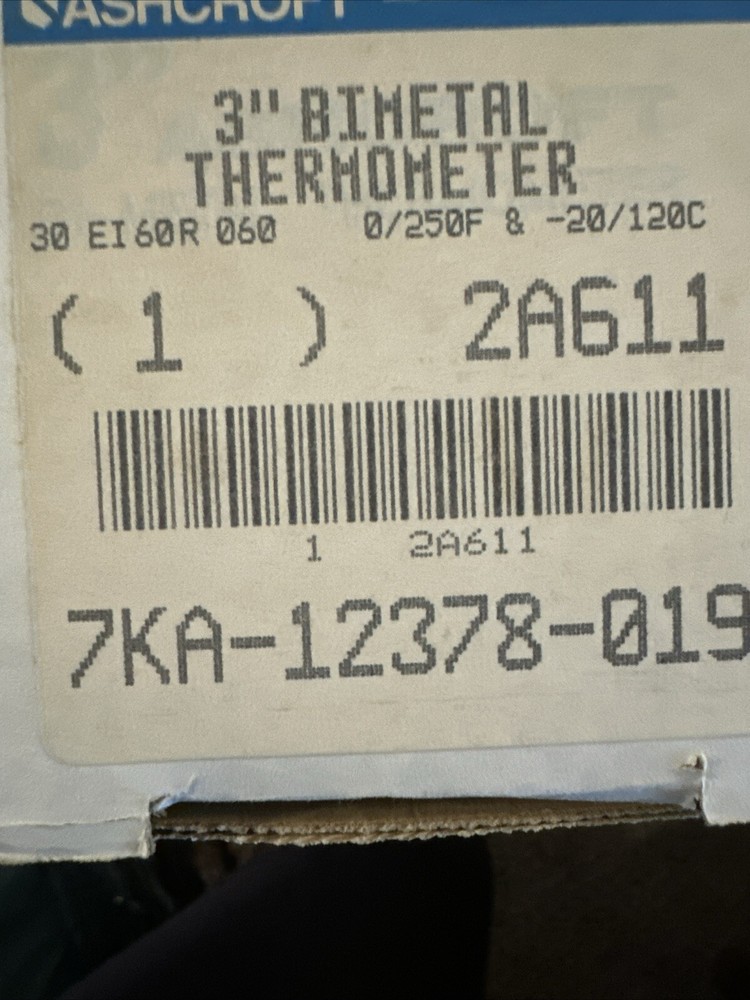 Ashcroft 3” Dial Bimetal Thermometer