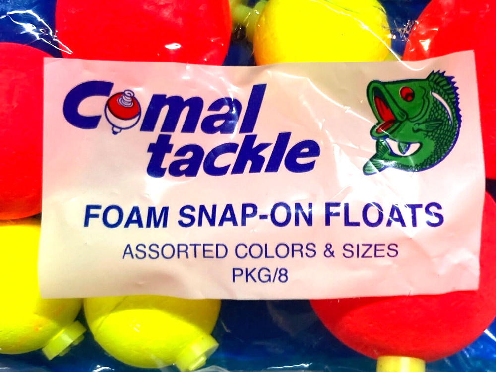 2 PACKS Comal Tackle Snap-On Float Assortment Two Colors Three Different Sizes
