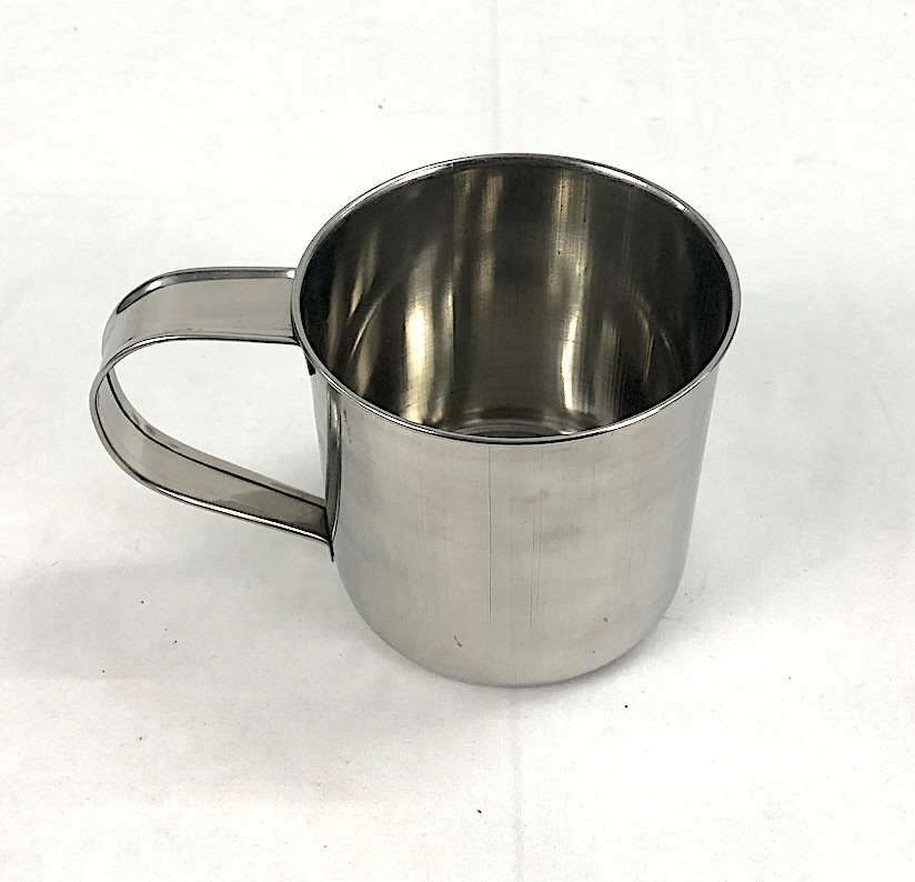 Large Stainless "Tin" Cup - Single Piece Bottom
