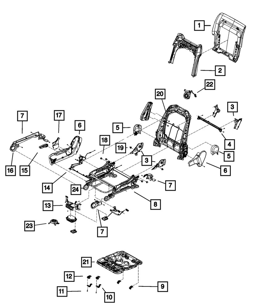 Genuine Mopar Seat Adjuster 68234708AB