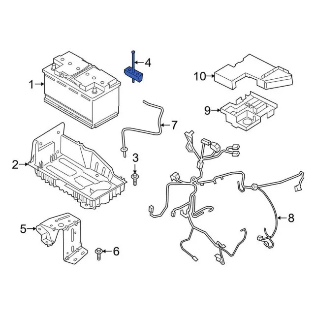 Genuine Ford Battery Hold Down 6F2Z10756A