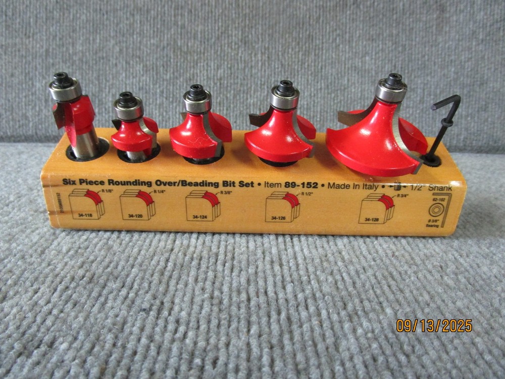 5pc Freud Rounding Over Router Bit Set