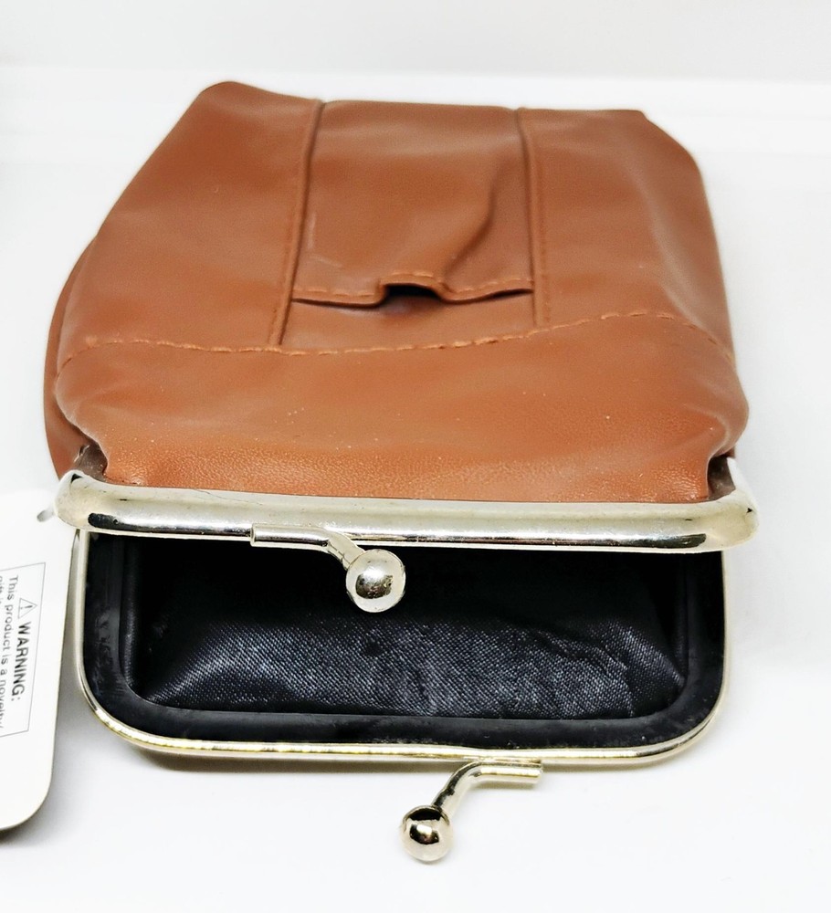 MonsterSmoking Tan Vinyl Lined Front Pocket 100s Size Cigarette Pack Case