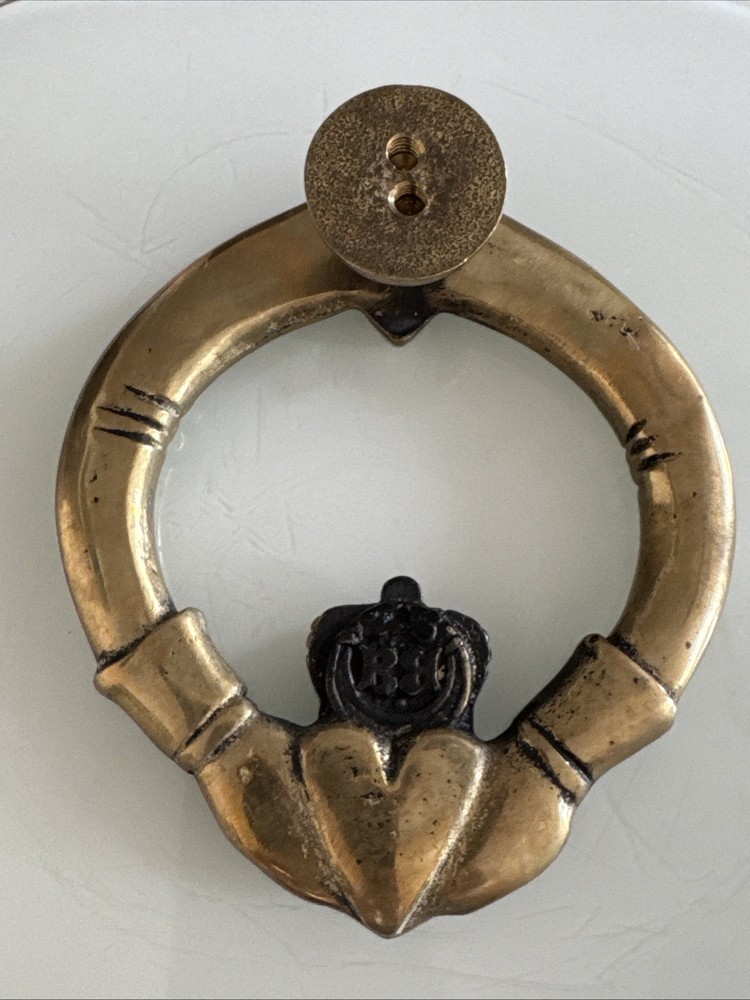 Vintage Claddagh Solid Brass Irish Door Knock