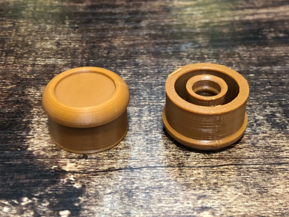 VW MK1 84-93 Cabriolet Caddy Tan "Peanut Butter" Mirror Knobs (1 pair)