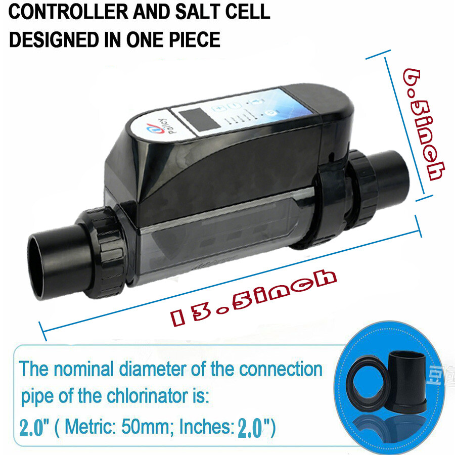 Complete Salt Water Pool Chlorine Generator System for 26000 Gallon Chlorinator