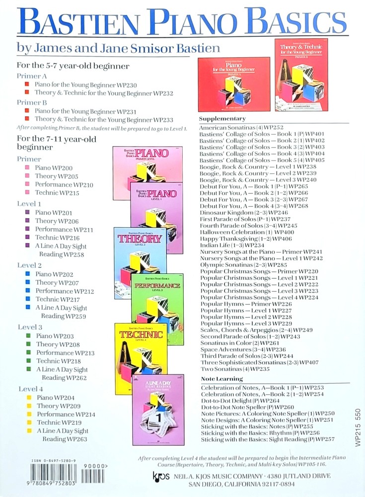Bastien Piano Basics Technic Primer Level