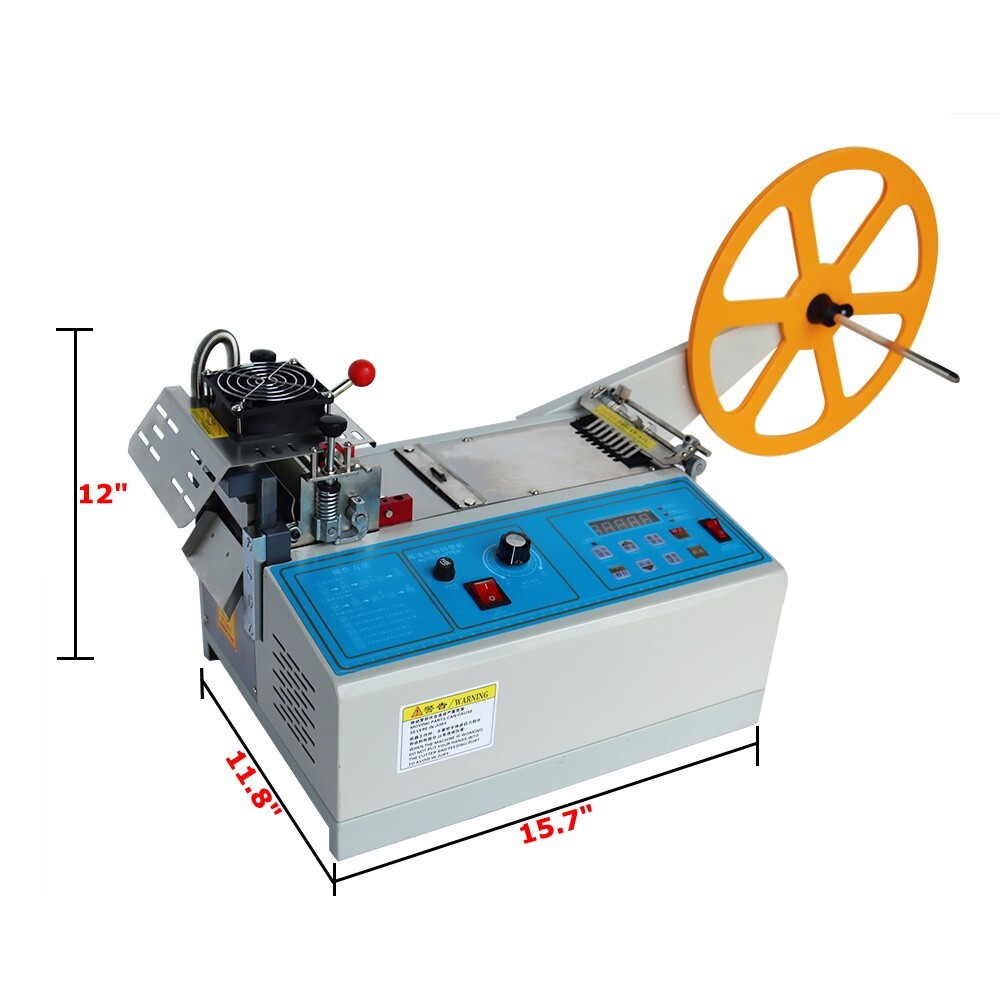 220V Hot Cold Automatic Belt Tape Cutting Machine Textile Cutter Digital Display