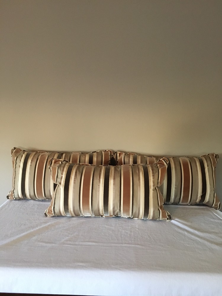 THREE NANCY CORZINE SILK/COTTON CUSTOM PILLOWS