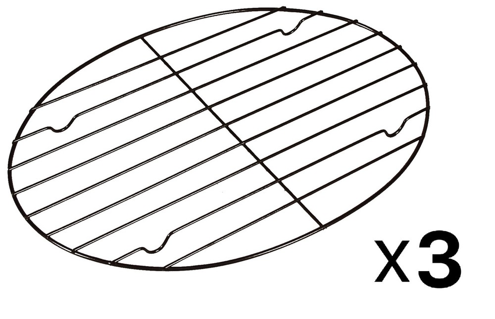 Fox Run Non-Stick Oval Roasting/Cooling Rack (3-Pack)