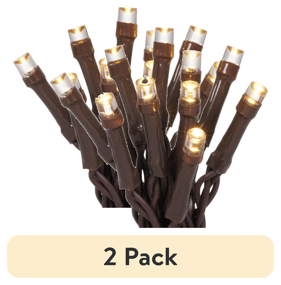 50-Count Warm White LED Solar Powered Mini Outdoor String Lights