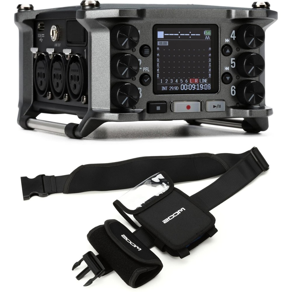 Zoom F6 Multitrack Field Recorder and Case Bundle