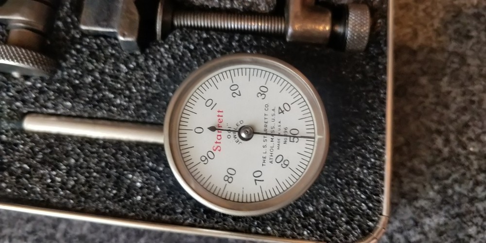 COMPLETE TESTED ~ Starrett 196A5Z / 196 Universal Back Plunger Dial Indicator