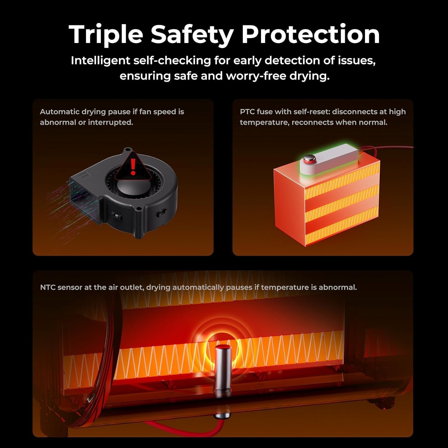 Creality Space Pi X4 Filament Dryer, 4 Spools 3D Printer Filament Dryer Box