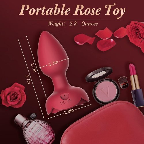 Rosebud Tushy Remote Controlled Light Up Silicone Butt Plug