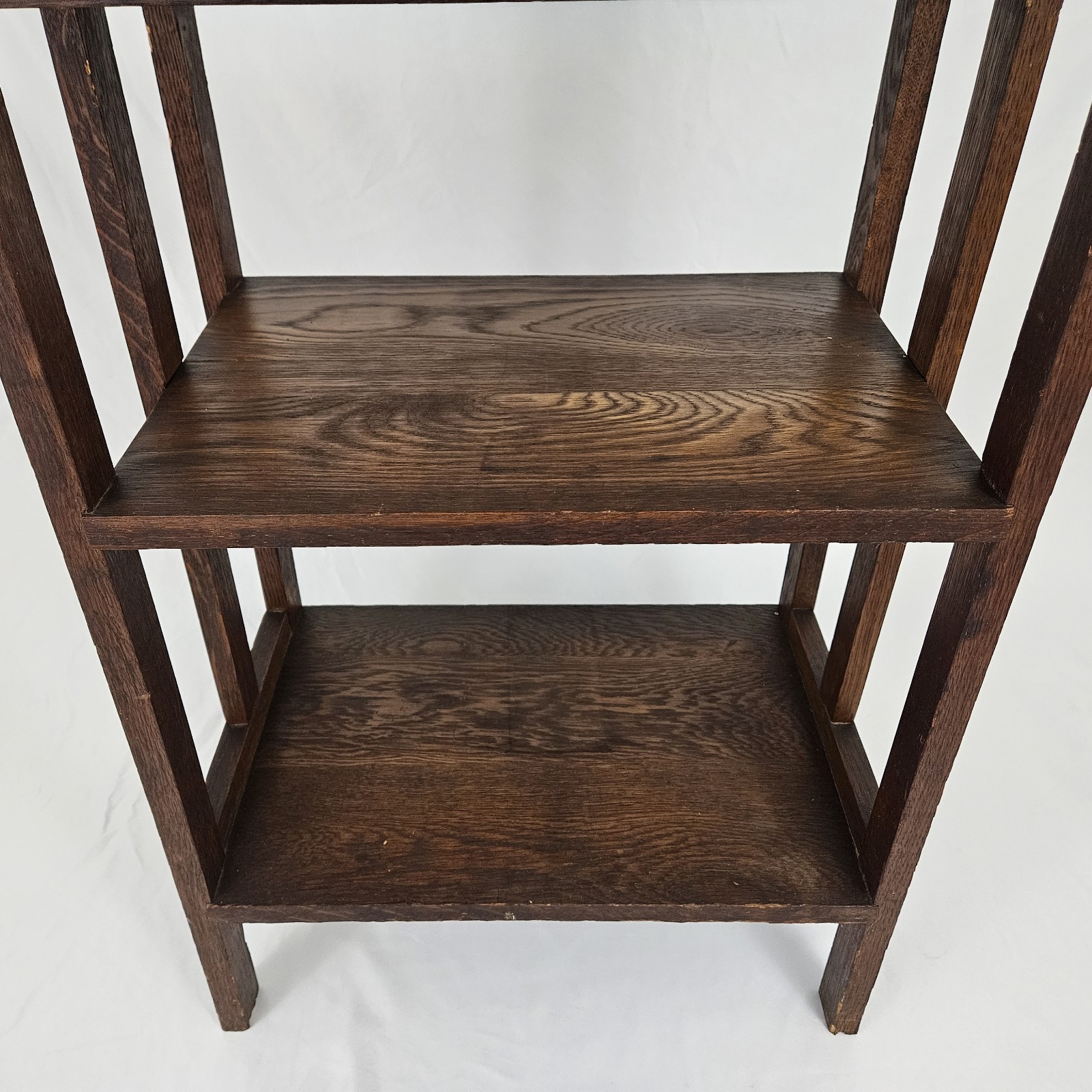 Antique Mission Oak Library Lectern Book Shelf Early 1900's Arts & Crafts