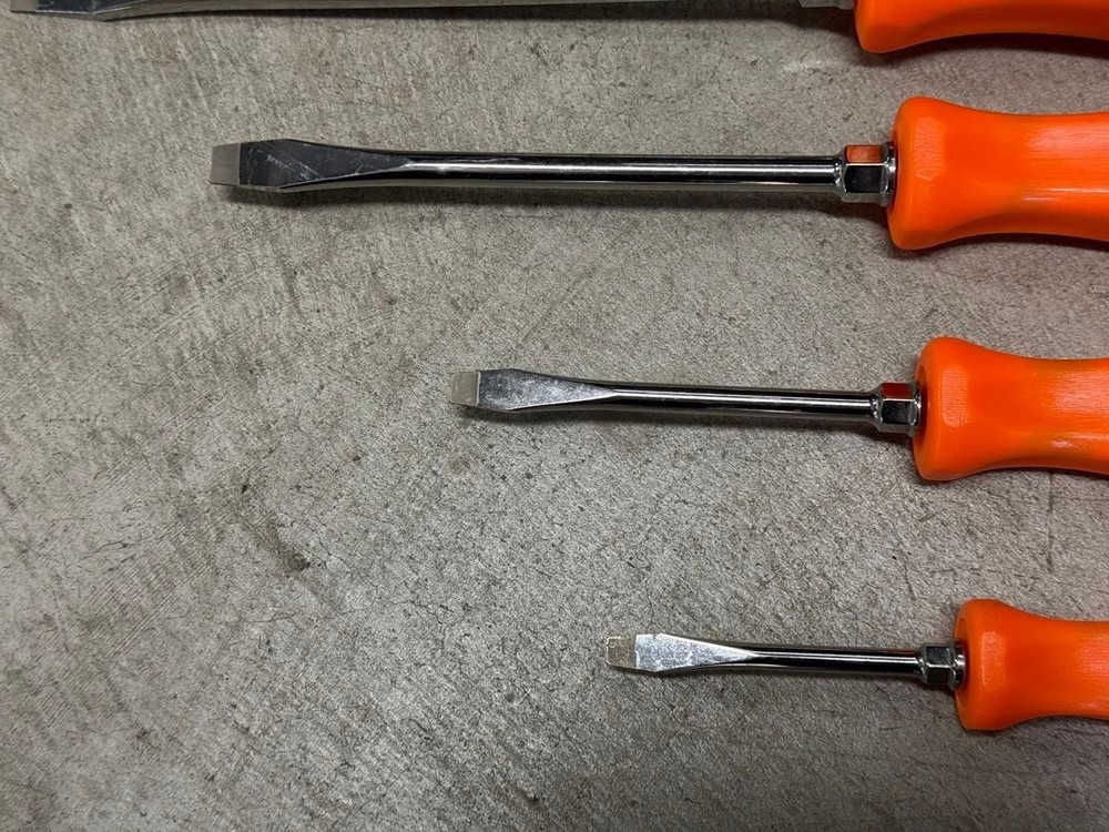Snap-on SDD Orange 4pc Hard Grip Screwdriver Set [Used]
